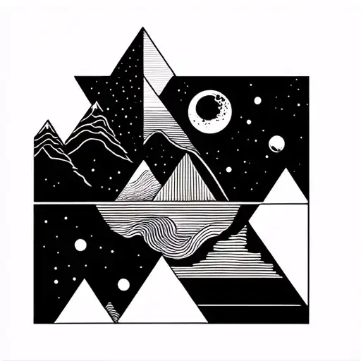 3 Band Tattoos One Above The Other About Sea Mountains And Space