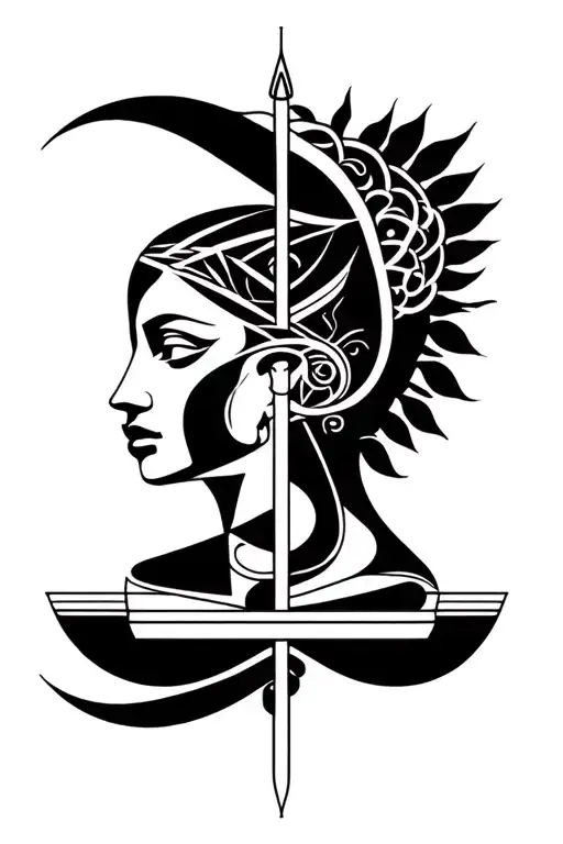 Libra With Virgo Sign Combined Without Face Or People