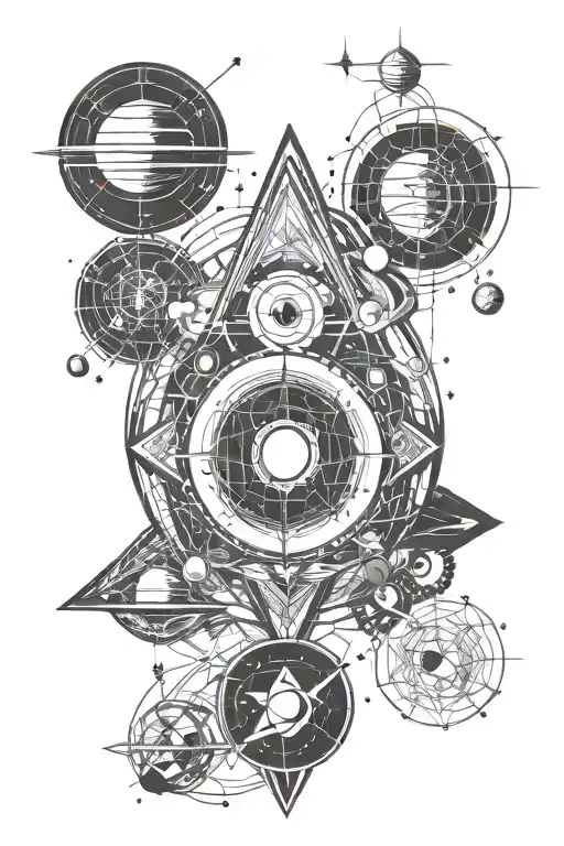 Planetary Astronomy Astrology Inspired Tattoo Showcasing