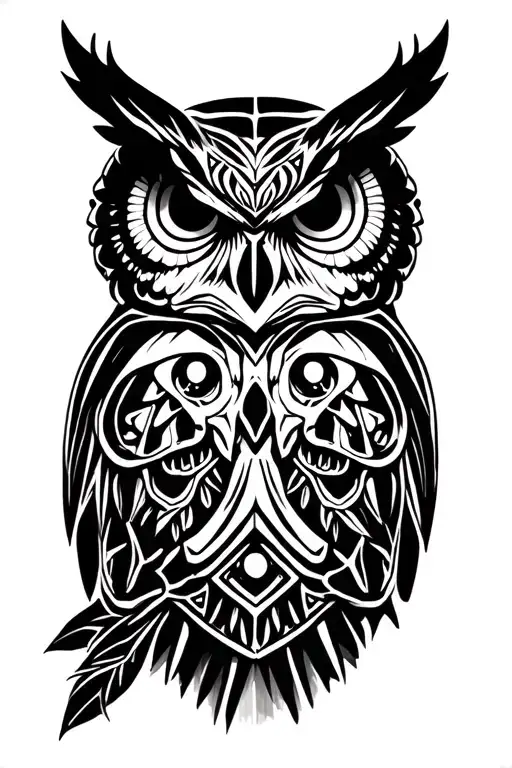 Owl And Skull