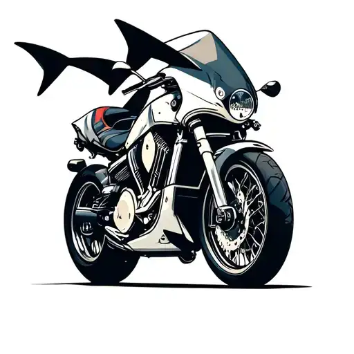 Shark In A Motorcycle Racing