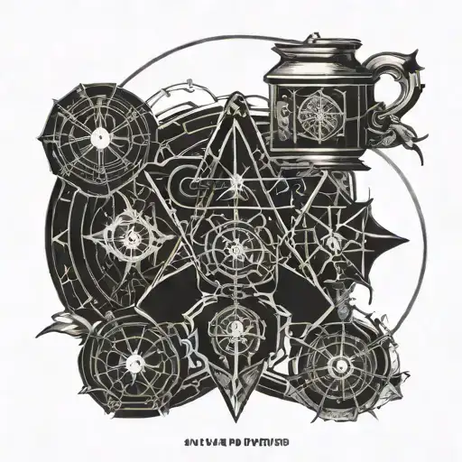 Design A Tattoo Combining Elements Of Teaching And Personal Training With Alchemical Symbols