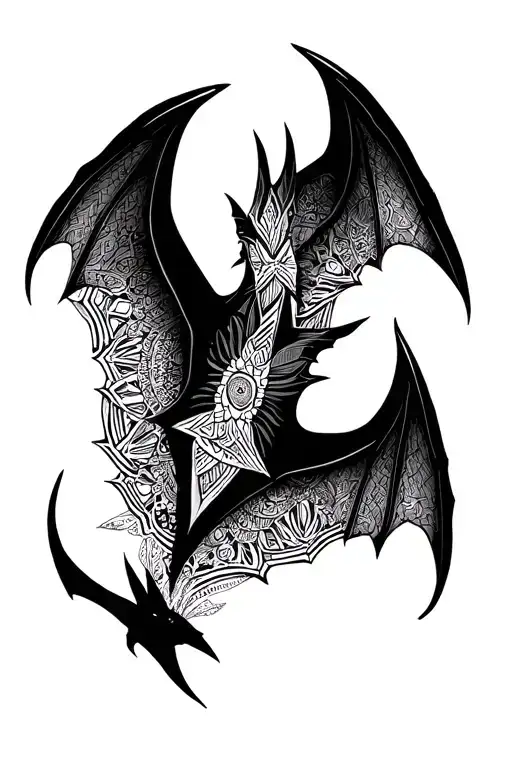 Bat Wings With Mandala