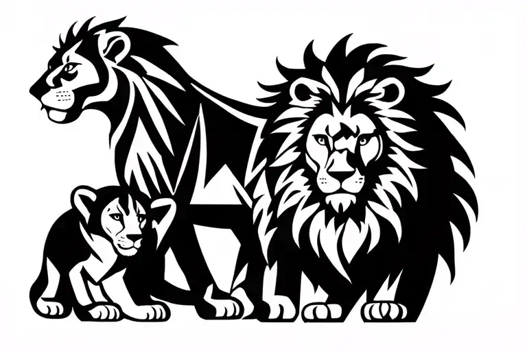 Lion And Two Cubs Band