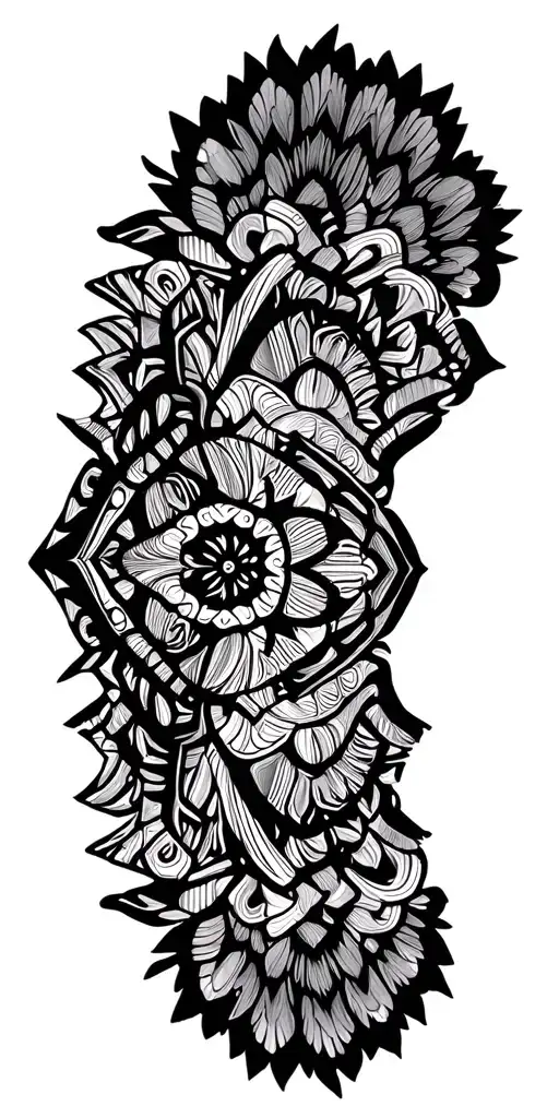 Mandala Psychedelic Patterns Incorporated Within