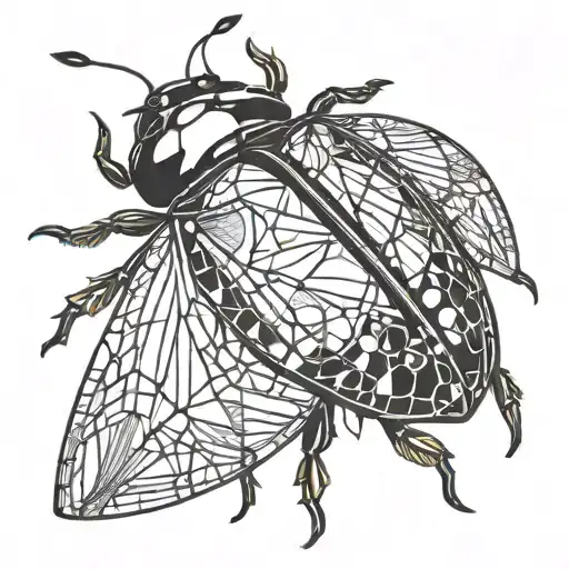 Ladybug Made Of Stained Glass