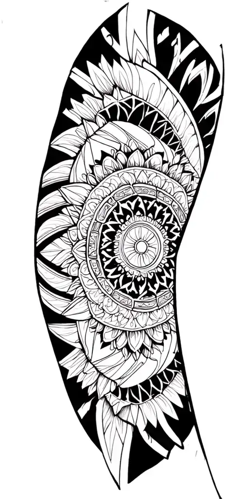 Coverup Geometric Mandela Design Incorporating Elements Psychedelic