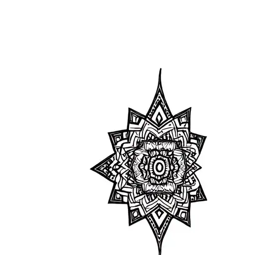 Coverup Geometric Mandela Design Incorporating Elements Psychedelic