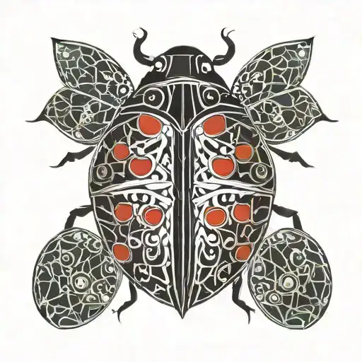 Ladybug Made Of Stained Glass