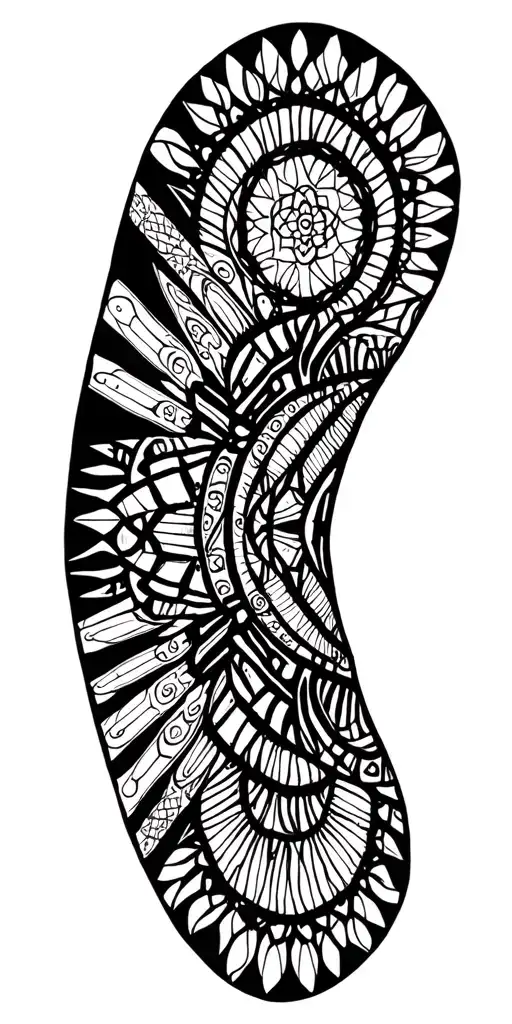 Geometric Mandala Incorporating Elements On A Deeper Level