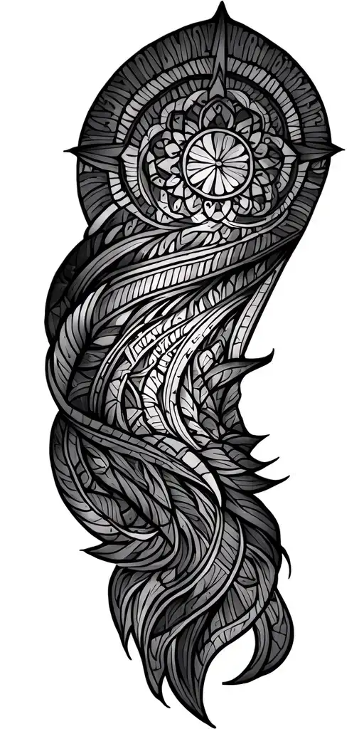 Cover Up Geometric Mandala Incorporating Elements On A Deeper Level