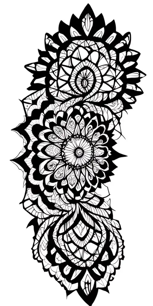 Cover Up Geometric Mandala Incorporating Elements On A Deeper Level