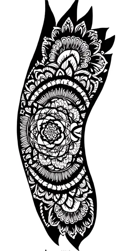 Coverup Mandala Patterns On A Black Background