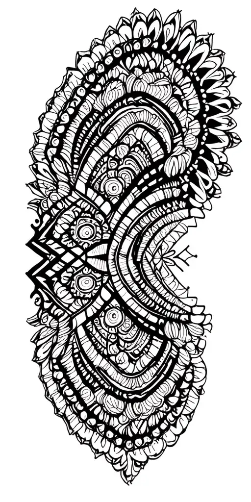 Coverup Mandala Patterns On A Black Background