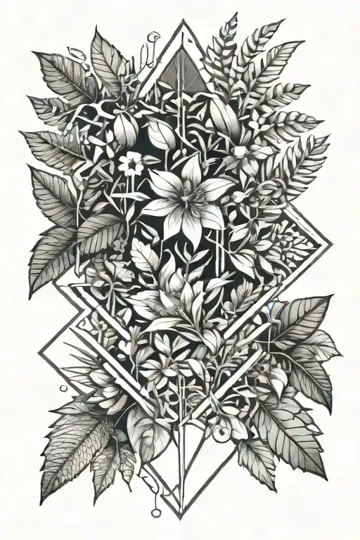 A Tattoo Of Australian Coastal Rainforest Flora