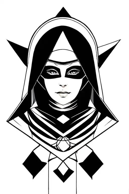 Nun And Mask Merged