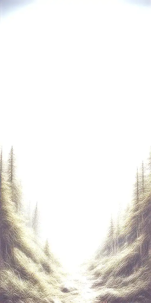 Massive Forest Landscape With Huge Moon In The Background