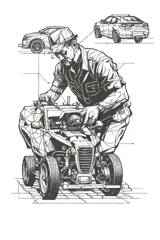 Mechanic Working On A Car