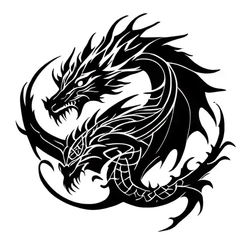 Right Arm Sleeve Celtic Dragon Emerging