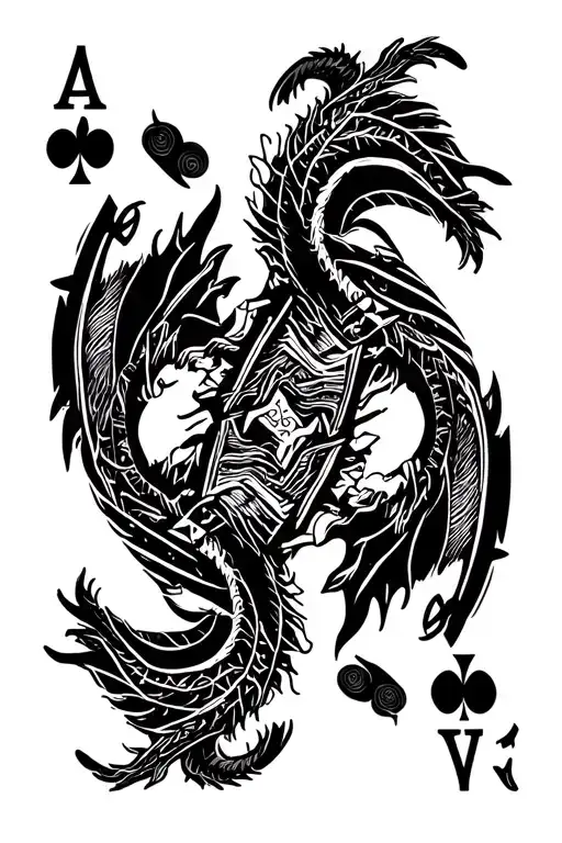 Jack Of Diamonds Playing Card With Dragon