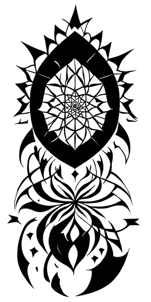 Sacred Geometry Mandala Design Incorporating Elements