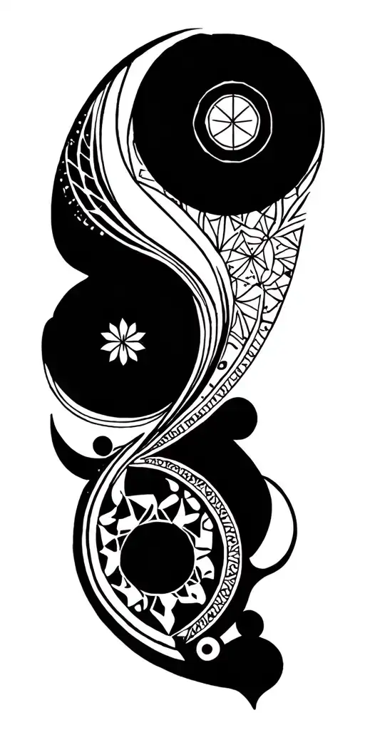 Sacred Geometry Mandala Design Incorporating Elements