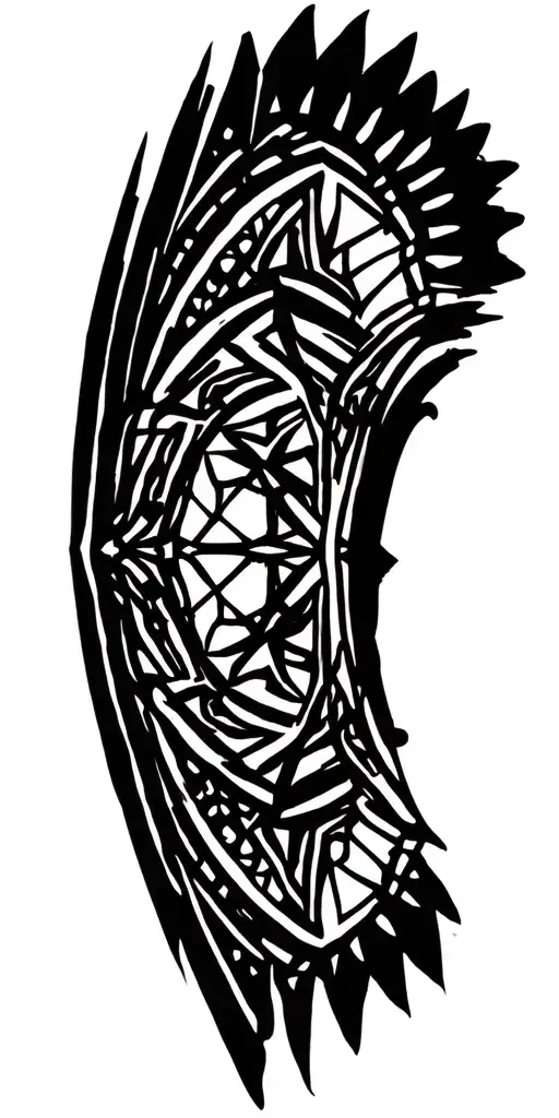 Dark Sacred Geometry Mandala Design Incorporating Elements