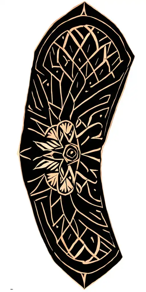 Dark Sacred Geometry Mandala Design Incorporating Elements