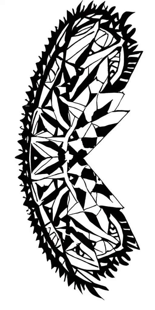 Dark Sacred Geometry Mandala Design Incorporating Elements