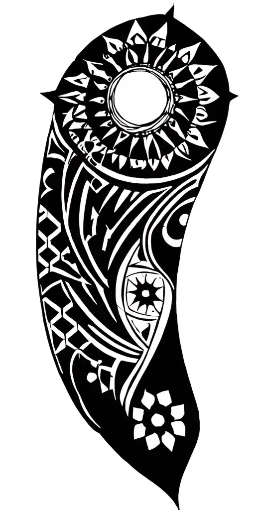 Dark Sacred Geometry Mandala Design Incorporating Elements