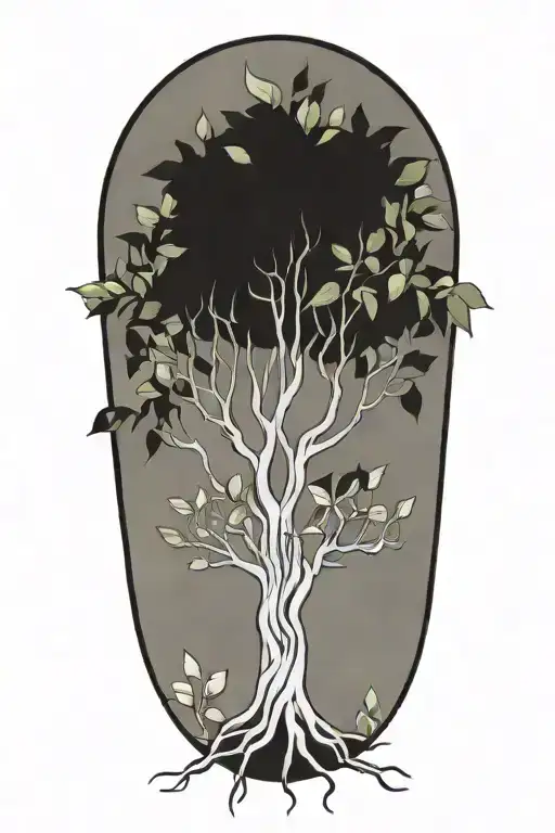 Half Sleeve Morton Bay Fig Tree With Roots