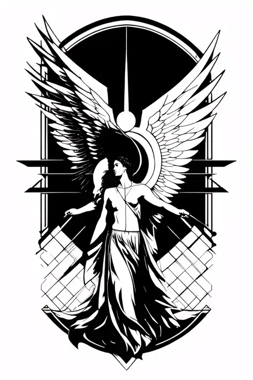 Arcangel Guerrero De Dios With Geometric Wings