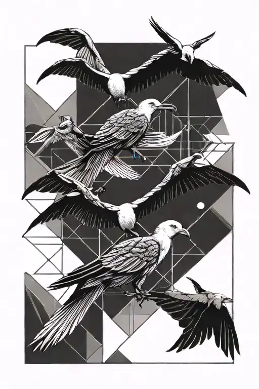 Frigate Birds Flying