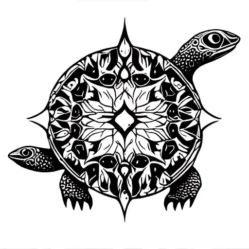 Turttle Male Withh Female And Son