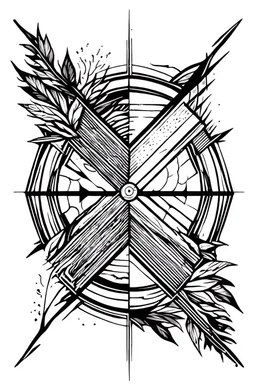 A Geometric Tattoo That Show Dont Give Up And Fightig And Nature