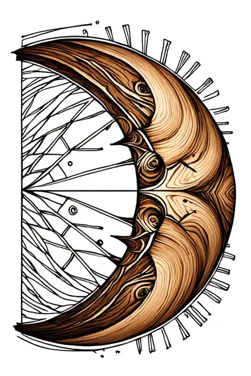 Wood Moon Merging Together