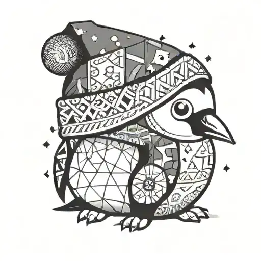 Chibi Penguin Wearing A Beanie