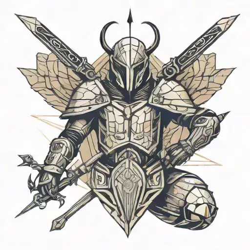 Human Like Soldier Ant Warrior With Sword And Shield In Desert Area Battle