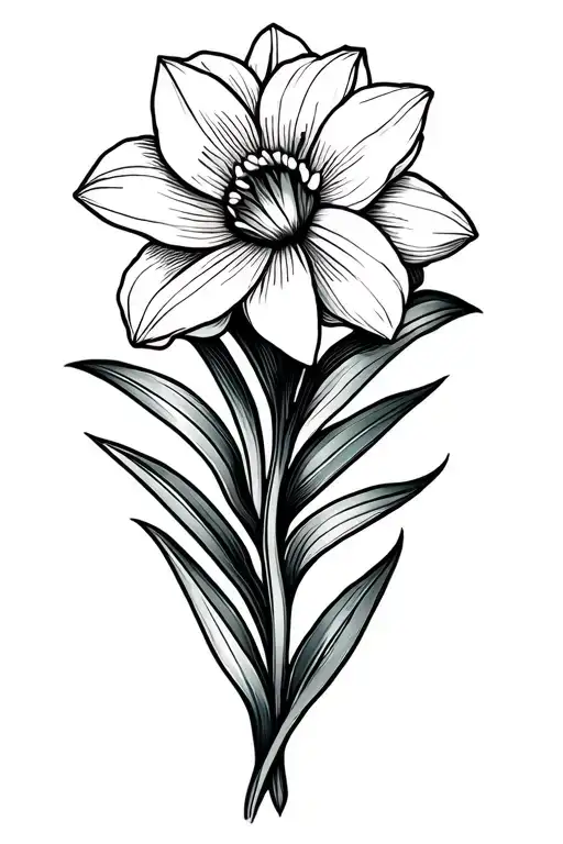 Daffodil And Lily Flower