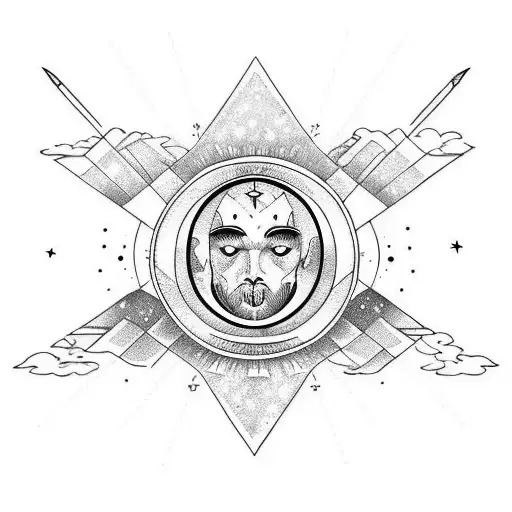 Moon With Christian Sword