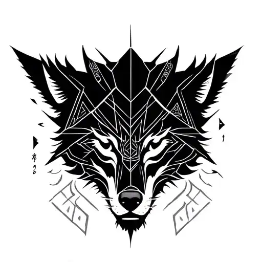 Samurai Looking Wolf