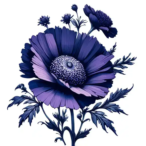 Violets Chrysanthemums Poppy Flowers