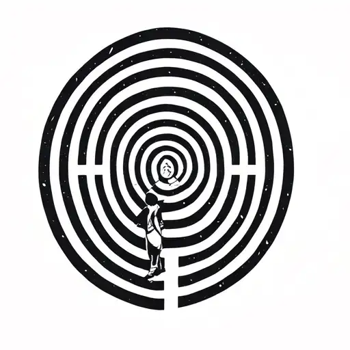 A Person In A Labyrinth