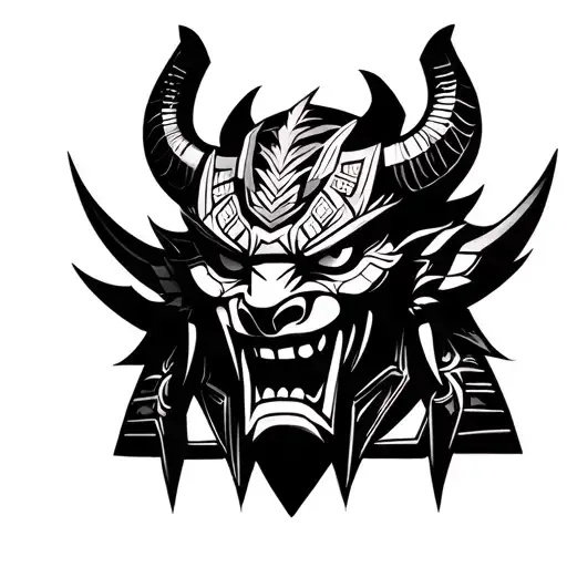 Oni Demon Mask Samurai Warrior