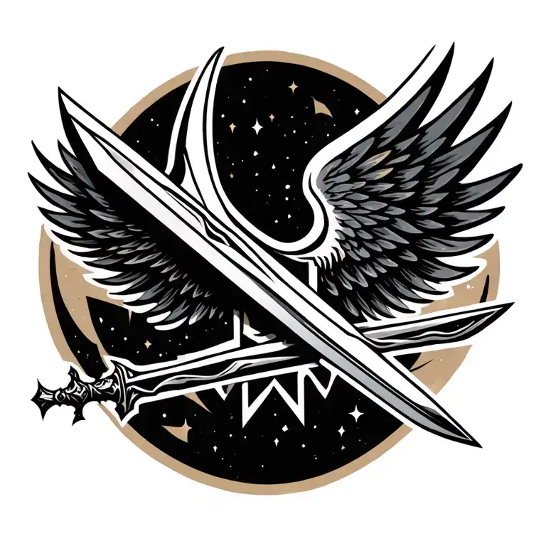 Sword And Wings Spread