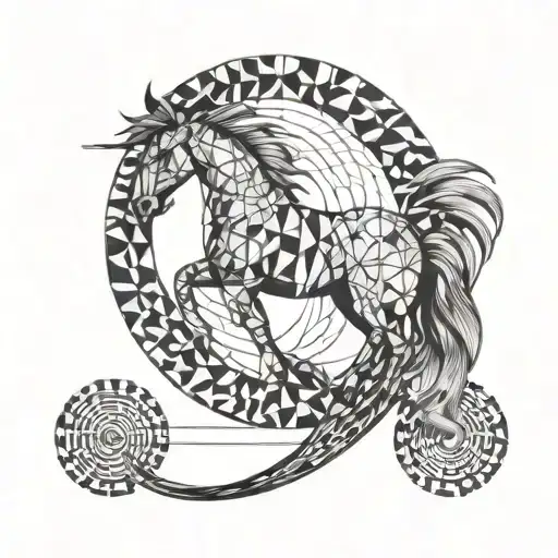 Horse Shoe With Techno Music