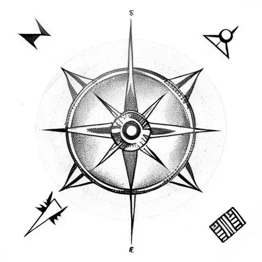 Arrow With A Traveler Compass