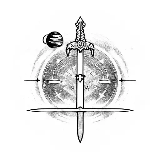 Sword With Planets