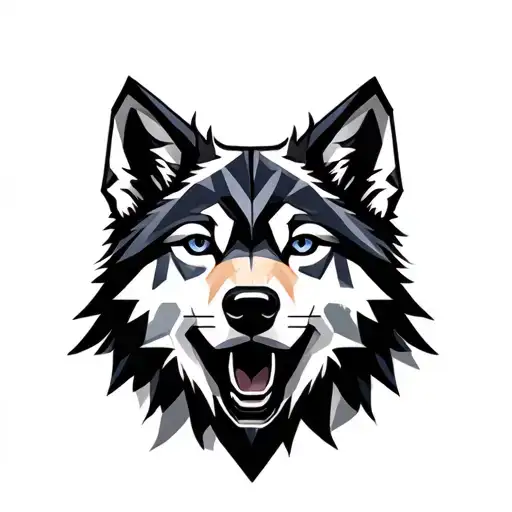 Little Wolf Face Howling