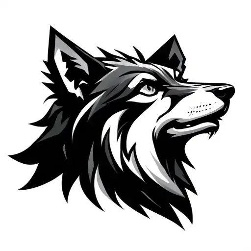 Little Wolf Face Howling